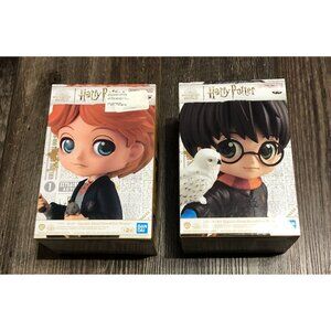 Bandai Qposket Harry Potter & Ron Weasley Figure LOT of 2 New in Box
